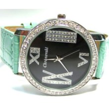 Turquoise Green Strap Ladies Mens Fashion Watch Fex11