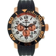 TW Steel Men's Grandeur Quartz Chronograph Rubber Strap Watch