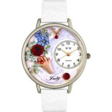 U-0910007 Birthstone Jewelry: July Birthstone Watch in Silver