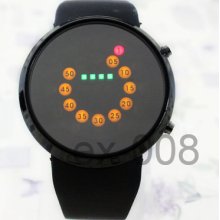 Unique Mens Ladies Mix Color Led Circle Dial Digital Time Date Sports Watch