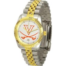 University of Virginia Cavaliers Men's Two Tone Gold Dress Watch