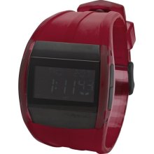 Vestal Men's Cru017 Crusader Red Digital Translucent Red Polyurethane Surf Watch