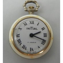 Victorian Initials Swiss Made 17 Jewels Pocket Watch