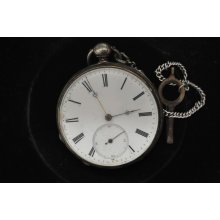 *** Vintage 46 Mm Swiss Key Wind/Key Set Pocket Watch For Repairs ***