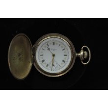 Vintage 6 Size Elgin Hunting Case Pocket Watch Grade 295 Fancy Dial Keeping Time