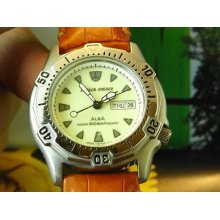 Vintage Alba By Seik0 Aqua Gear 200m Luminous Dial Diver V733 Quartz Mens Watch