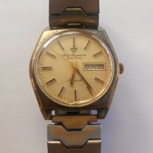 Vintage Automatic Jules Jergenson Day / Date Wrist Watch For Repair 4u2fix