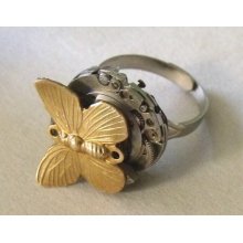Vintage Automatic Watch Ring Put Some Spin Into Your Jewellery (B3) Bright Bra