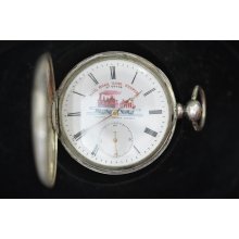 Vintage Big 22 Size T.F Cooper Pocket Watch Beautiful Train Dial Running