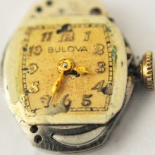 Vintage Bulova Wrist Movement 17 Jewels Cal 6bs Running A224