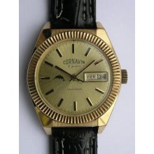 Vintage Cornavin Gold Men's Wrist Watch Ussr 1970's