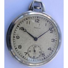 Vintage Doxa Open Face Men's Pocket Watch Swiss 1930's