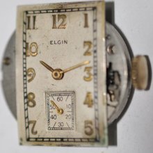 Vintage Elgin W Sub Dial Wrist Movement 15 Jewels Cal 37759603 700