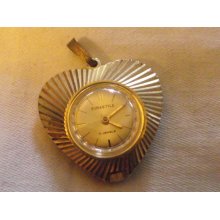 vintage gold tone 1970s pendent watch