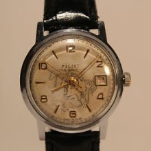 Vintage Hand Drawing Men's Ussr Russian Mechanical Watch Early