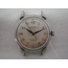 Vintage LATHIN mens watch 17 Jewel - fancy lugs Military Style for parts or repair