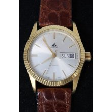 Vintage Man's Goldtone Swiss Make Arcana Wristwatch Mechanical Type