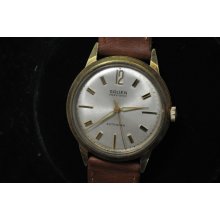 Vintage Mens Gruen Automatic Wristwatch Caliber N 710 Ss Keeping Time!