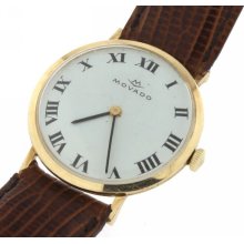 Vintage Men's Movado Solid 14k Gold Watch