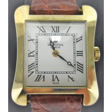 Vintage Mens Universal Geneve 14k Solid Gold Watch Mechanical Swiss Movement