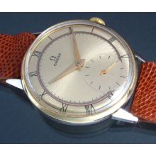 Vintage Omega Stainless Steel Gold Old Watch Cal 30t2