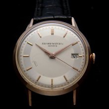 Vintage Original Record Watch GenÃ¨ve Mechanical 18k Solid Gold Men's 50's