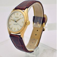 Vintage Rolex Oyster Perpetual No Date Swiss 14k Gold Automatic Mens Watch