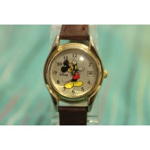 Vintage Walt Disney Company Mickey Mouse with Date Quartz Watch