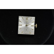 Vintage Wittnauer 17j Wristwatch Movement Caliber 9e Keeping Time