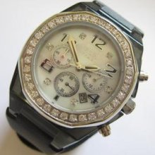 Vip Time Chrono White Dial N.o.s. Quartz Watch Runs And Keeps Time