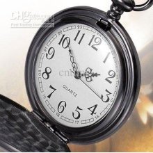 Watch Plain Polished Black Watch Antique Mens Pocket Watch Antique H