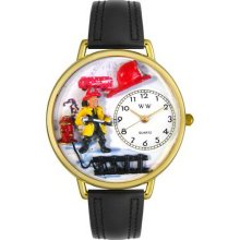 Whimsical watches firefighter gold watch - One Size