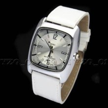 White Sport Christmas Gift Men's Quartz Watch Wristwatch Watches Unique Dial