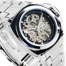 Wholesale -10pieces Automatic Mechanical 2010 Men Veyron Hollow Tran