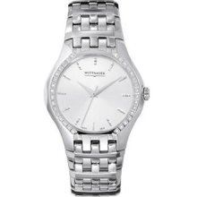 Wittnauer 10e12 Laureate Men's Diamond Stainless Steel Silver Dial Watch