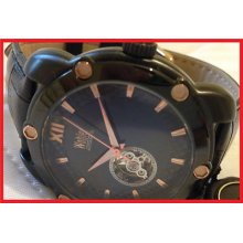 Wohler Automatic Gold Rose Skeleton Luxury Watch