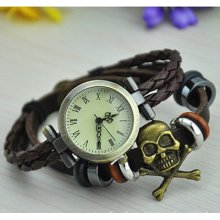 Women Classic Elegant Leather Strap Link Wrist Bracelets Watch
