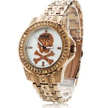 Women's Alloy Analog Quartz Skeleton Wrist Watch (Brown)