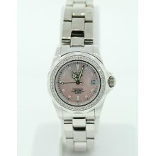 Women's Invicta Diamond Diver Swiss Pink Mother Of Pearl Dial Watch 2555