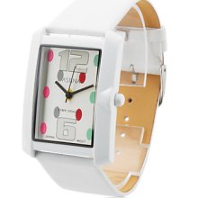 Women's PU Analog Quartz Watch Wrist gz1220 (White)
