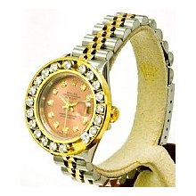 Women's Rolex Datejust Preowned 2-Tone Steel - Salmon Diamond Dial