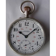 Wowmega Rare Antique Silver Longines Marine Navy Deck Chronometer.5 Chatons