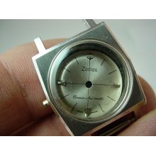 Zodiac Corsair Ladies Vintage Stainless 498-922 Case,crystal,dial Old Stock