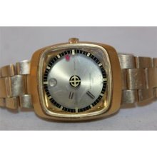 Zodiac Vintage Astrographic Sst Automatic Swiss Made Gold Toned Watch