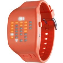 01theone Unisex Ic900m3or Ibiza Ride Digital Color Orange Rubber Watch