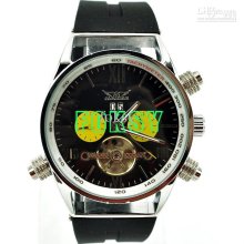 10pcs Fashion Mens Mechanical Watch Of Big Face 45mm Silicone 0139
