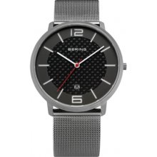 11139-007 Bering Time Mens Carbon Grey Watch