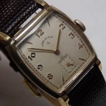 1947 Lord Elgin Men's 14K Gold 21Jewels 4Adj Watch