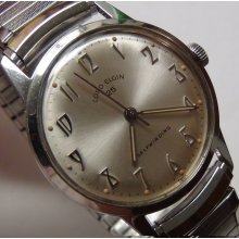 1950' Lord Elgin Men's 25Jewels Automatic Silver Watch