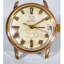1960s Vintage Gub Glashutte Men Automatic Wristwatch Cal 67.1 Gold-plated 23j